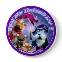 Walnut the Wizard Birthday Button