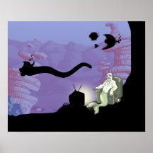 Walrus Watching TV Print