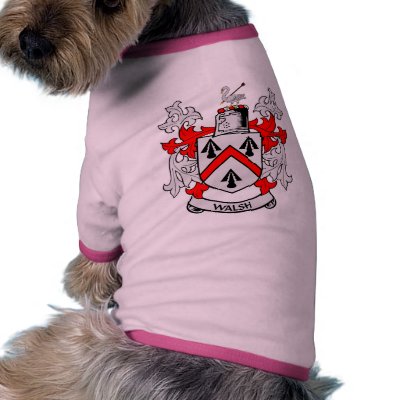 WALSH Coat of Arms Dog Clothes by familycrest