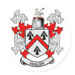 WALSH Coat of Arms Stickers