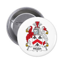 Walsh Family Crest Pinback Button
