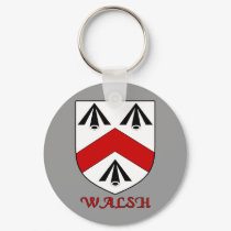 Walsh Family Shield Keychain by NameShack Walsh Family Shield Keychain