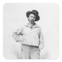 Walt Whitman, frontispiece to 'Leaves of Sticker
