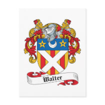 Walter Family Crest postcards