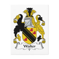 Walter Family Crest postcards