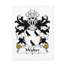 Walter Family Crest postcards