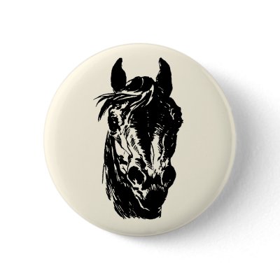 Walter Farley Fan Club original Horse Head Pinback Button by timfarley