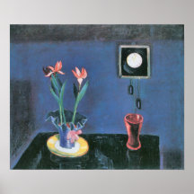 Walter Gramatte - clock and tulip pot Poster