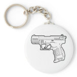 walter p22 gun firearm stencil graphic t-shirt keychains