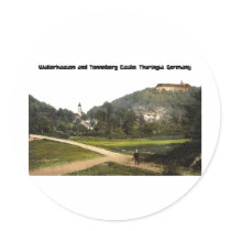 Walterhausen and Tenneberg Castle, Germany Round Stickers