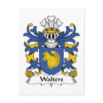 Walters Family Crest postcards