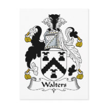 Walters Family Crest postcards