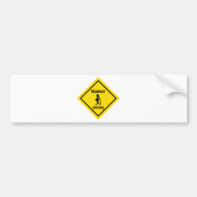 wanderer crossing icon bumper sticker