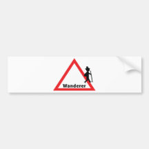 wanderer fun icon bumper sticker