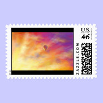 Wanderer - sunset postage stamp stamps