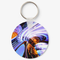 Wandering Helix Abstract Keychain