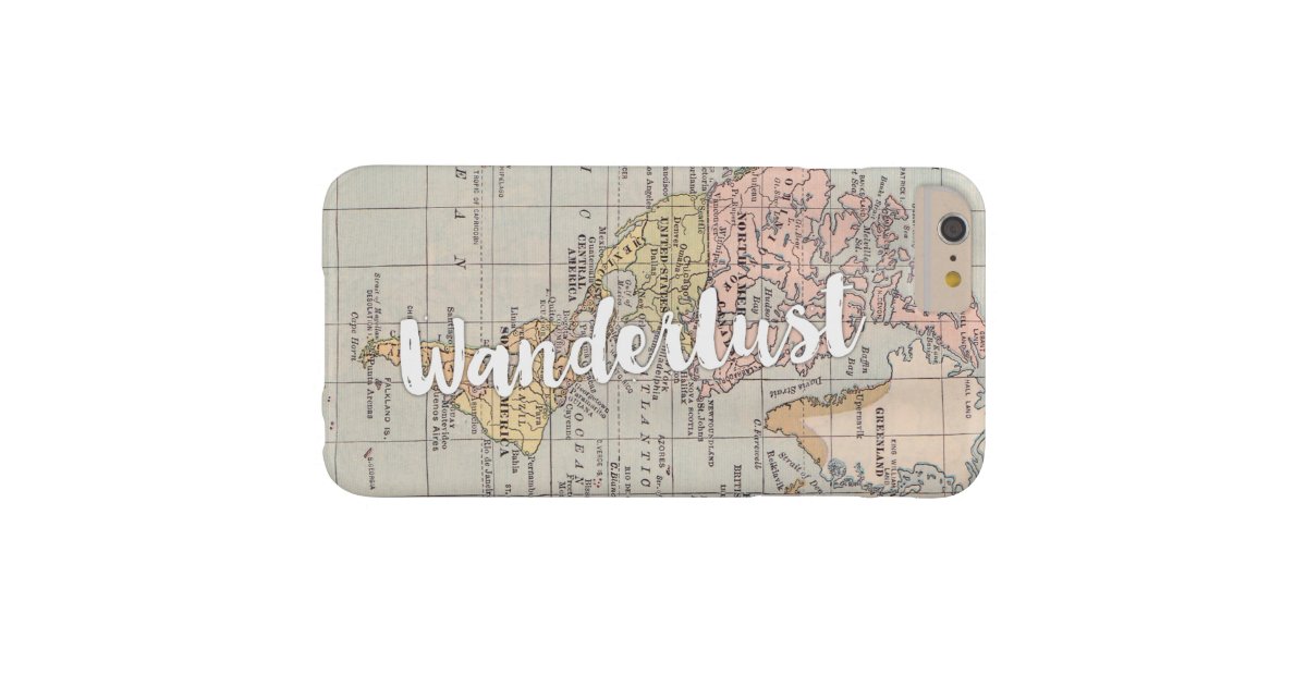 Wanderlust world map smartphone case Zazzle
