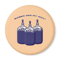 Wann Hug My Jugs Refrigerator Magnet