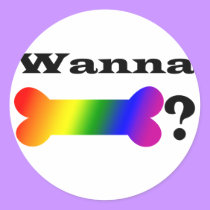 Wanna bone? stickers