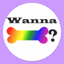 Wanna bone? stickers