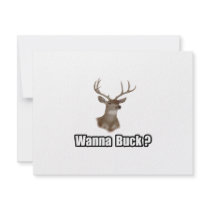 Wanna Buck? invitations by Funny_MoFo_Shirts Wanna Buck? invitations