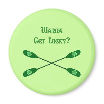 Wanna Get Lucky Kayak Fridge Magnets