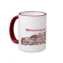Wanna Go For A Ride Red Truck - Mug by osundergroundllc Wanna Go For A Ride Red Truck - Mug