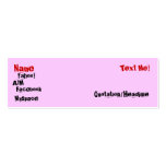 Wanna [ hang out? ] Profile Card Business Card Templates