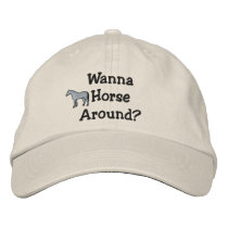 Wanna Horse Around Embroidered Hat embroidered hats
