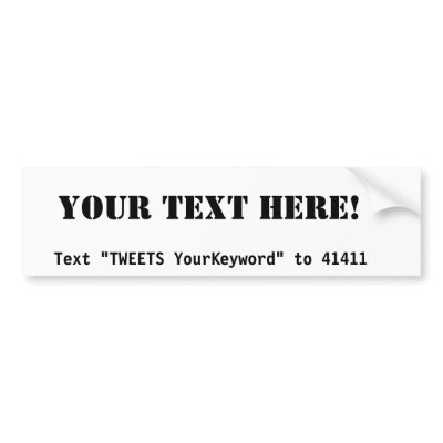 Wanna Know What I'm Up To? - Blank Bumper Stickers by GuerrillaTweets