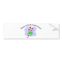 Wanna Lick My Candy Cane? bumper stickers