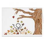 Wanna Play?, playing in the leaves note card