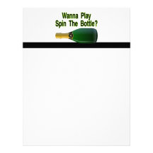 Wanna Play Spin The Bottle Personalized Letterhead