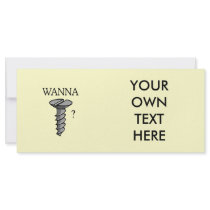 WANNA SCREW? rack cards by gay_pride WANNA SCREW? rack cards