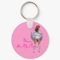 Wanna See My Panties? Key Chains keychains