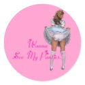 Wanna See My Panties? Stickers by uniqueandkinky Wanna See My Panties? Stickers