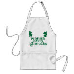 wanna see my shamrocks? apron