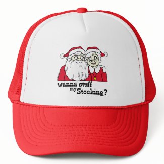 Wanna Stuff my Stocking Santa Hat hat