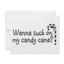 Wanna Suck On My Candy Cane invitations