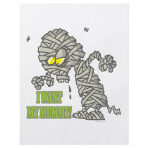want my mummy silly halloween cartoon flyers