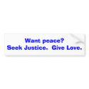 Want peace? bumper stickers by Filtered_News Want peace? bumper stickers