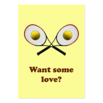 Want Some Love Tennis Business Card Templates