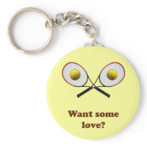 Want Some Love Tennis Keychains