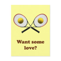 Want Some Love Tennis Post Cards