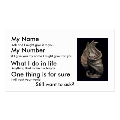 Want to ask for my card? business card template by Minou1