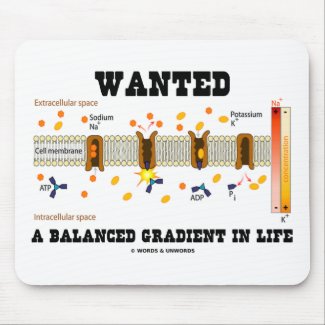 Wanted A Balanced Gradient In Life (Na-K Pump) mousepad