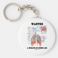 Wanted A Breath Of Fresh Air (Respiratory System) Basic Round Button Keychain