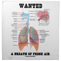 Wanted A Breath Of Fresh Air (Respiratory System) Cloth Napkins