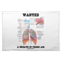 Wanted A Breath Of Fresh Air (Respiratory System) Cloth Place Mat