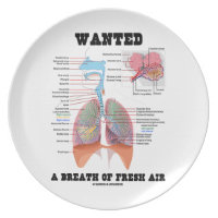 Wanted A Breath Of Fresh Air (Respiratory System) Dinner Plates